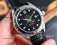 Perfect replica of Omega Seamaster black leather strap Citizen movement men's watch (3)_th.jpg